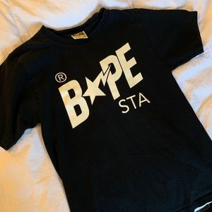 Bape Glow in the Dark Bapesta T-Shirt Black